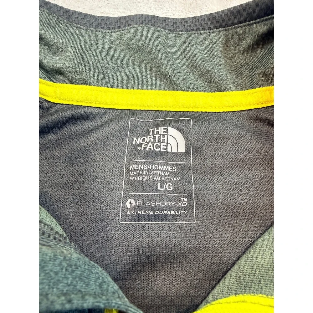 The‎ North Face Mens 1/4 Zip Pullover FlashDry-XD Performance Top Green Large